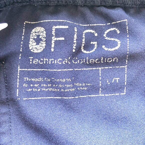 FIGS Livingston Navy Blue Straight Leg Classic Scrub Pants Womens Large Tall - Picture 5 of 9